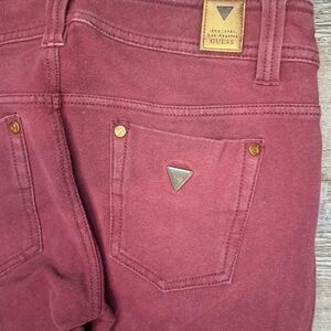 GUESS Women's Deep Red Jeans